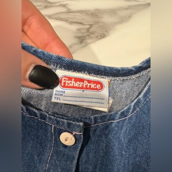 VINTAGE- FISHER PRICE DENIM DRESS - Size 3 - Picture 2 of 7